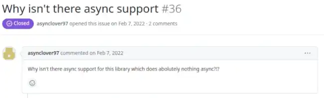 async lover asking for async support